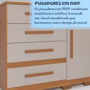 Ver mais imagens de Cômoda Infantil 4 Gavetas 1 Porta Aurora Espresso Móveis Marrom/Cinamomo/Off White