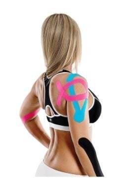 Fita Kinesio Adesiva Kinesiology Taping 5m para Reabilitação Muscular - Azul - 6