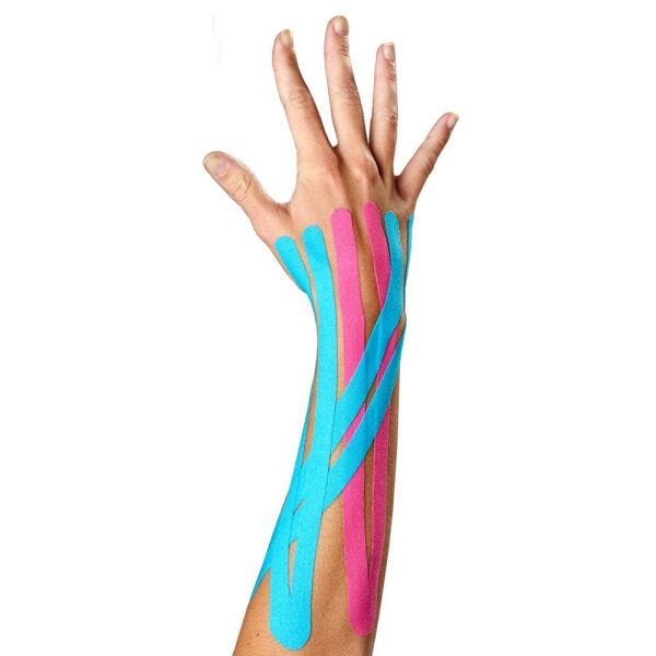 Fita Kinesio Adesiva Kinesiology Taping 5m para Reabilitação Muscular - Azul - 3