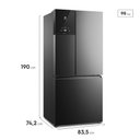 Ver imagem 4 de Geladeira Multidoor Electrolux 200L 3 Portas Preta