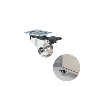 Rodizio ou Rodinha Mk Armário Gel Transparente 35mm com Trava