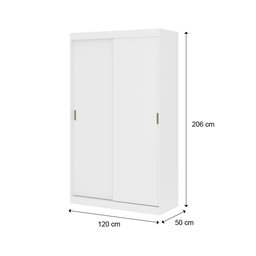 Guarda-roupa Infantil Noah 2 Portas de Correr 2 Gavetas Branco Carraro - 3
