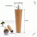 Ver imagem 2 de Kit 4 Pés Palito de Madeira 50cm