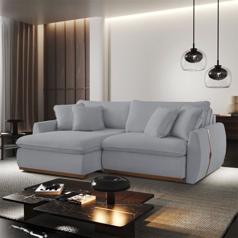 Sofá Cama 270 Cm Braço 15 Cm Retrátil e Reclinável Inova Meu Sofá Online