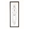 Quadro Mãe de Deus Moldura Preta 33cm X 93cm - 1
