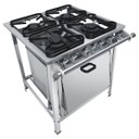 Ver imagem 1 de Fogão Industrial 4 Bocas de 30cmx30cm com Forno Inox Metalmaq