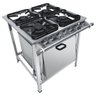 Fogão Industrial 4 Bocas de 30cmx30cm com Forno Inox Metalmaq - 1