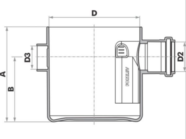 Fortlev Corpo Caixa sifonada quad. br 150X150X150 - 2