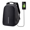 Mochila Unissex Anti-furto Usb Laptop Ziper Escondido Ajuste (BSL-BOLSA-9) - Black - 1