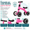 Ver imagem 7 de Bicicleta de Equilíbrio Infantil Rosa sem Pedal 4 Rodas com Assento Anatômico e Guidão com Limitador