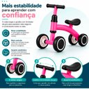Ver imagem 4 de Bicicleta de Equilíbrio Infantil Rosa sem Pedal 4 Rodas com Assento Anatômico e Guidão com Limitador