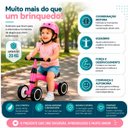 Ver imagem 2 de Bicicleta de Equilíbrio Infantil Rosa sem Pedal 4 Rodas com Assento Anatômico e Guidão com Limitador