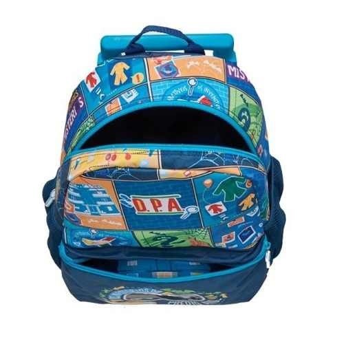 Mochila D.p.a. Escolar Dpa: Mochila Rodinhas Detetives - Azul - Detetives do Prédio Azul - 3