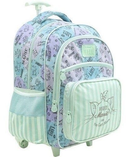 Mochila Marie Posh Cat Rodinhas Infantil - 8530 - Azul-claro - 2