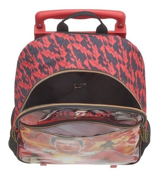 Mochila Shazam Infantil Rodinhas Pacific - Vermelho - 3