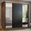 Ver imagem 1 de Guarda-roupa Casal Madesa Reno 3 Portas de Correr com Espelhos