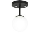 Ver imagem 2 de Kit 2 Lustre Plafon Orby Preto 23x14 cm