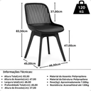 Ver imagem 5 de Kit 4 Cadeiras de Jantar Estofada Design Marcela sem Braço:preta