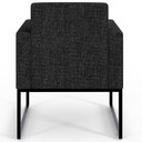 Ver imagem 3 de Kit 2 Poltronas Decorativas para Sala Recepção Base Fixa Metal Helô L02 Linho Chumbo - Lyam