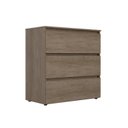 Ver mais imagens de Cômoda para Quarto 3 Gavetas 90x92cm Condessa Yescasa Marrom/Rustic