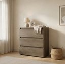 Ver imagem 1 de Cômoda para Quarto 3 Gavetas 90x92cm Condessa Yescasa Marrom/Rustic