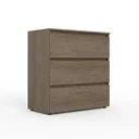 Ver imagem 2 de Cômoda para Quarto 3 Gavetas 90x92cm Condessa Yescasa Marrom/Rustic