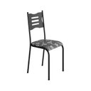 Ver imagem 3 de Kit 4 Cadeiras para Cozinha e Sala de Jantar 542.Slp Preto/Floral