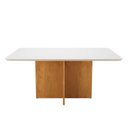 Ver imagem 4 de Mesa para Sala de Jantar 6 Lugares Classic Marrom/Marromle/Off White