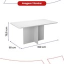 Ver imagem 3 de Mesa para Sala de Jantar 6 Lugares Classic Marrom/Marromle/Off White