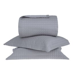 Kit Colcha Queen Colors Cetim 270 Fios Buddemeyer - Grafite - 1