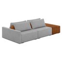 Ver imagem 1 de Sofá Ilha 2 Lugares Living 232cm Modulado para Sala Lary Linho Cinza K01 - D'Rossi