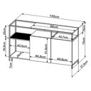 Ver mais imagens de Buffet Bar Dinâmico New Vermont e Preto 135 cm - D’Rossi