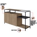 Ver imagem 7 de Buffet Bar Dinâmico New Vermont e Preto 135 cm - D’Rossi