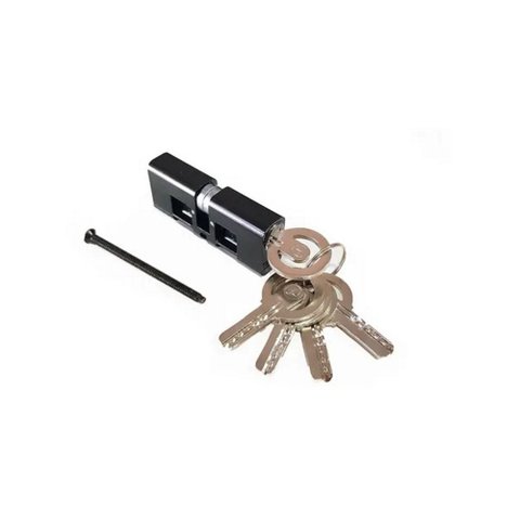 Cilindro Chave Multiponto Pk Preto 53mm com Parafuso Soprano