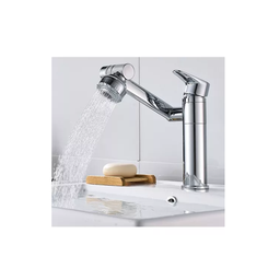 Torneira Banheiro Rotativa 360 Monocomando Lavabo Luxo Prata - Brinovar - 3