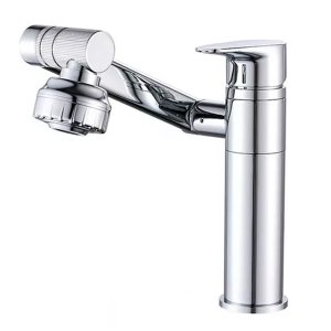 Torneira Banheiro Rotativa 360 Monocomando Lavabo Luxo Prata - Brinovar