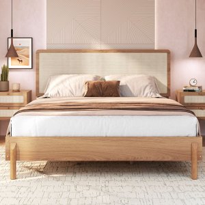 Cama Queen com Cabeceira Fixa 158cm Palhinha Oslo Hanover 27056