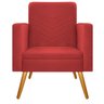 Kit 02 Poltronas Bella Pés Palito Mel Corano - ADJ Decor - Vermelho - 4