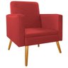 Kit 02 Poltronas Bella Pés Palito Mel Corano - ADJ Decor - Vermelho - 2