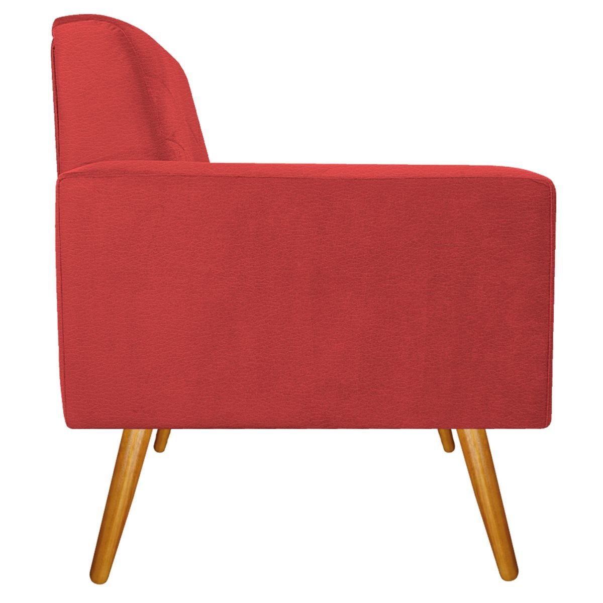 Kit 02 Poltronas Bella Pés Palito Mel Corano - ADJ Decor - Vermelho - 7