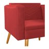 Kit 02 Poltronas Bella Pés Palito Mel Corano - ADJ Decor - Vermelho - 6