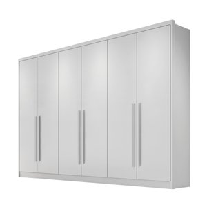 Guarda Roupa Casal 6 Portas e 8 Gavetas Robust Plus Novo Horizonte Branco