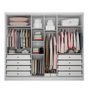 Ver imagem 3 de Guarda Roupa Casal 6 Portas e 8 Gavetas Robust Plus Novo Horizonte Branco