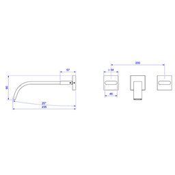 Misturador de Parede para Lavatório Polo Black Matte - Deca - 2