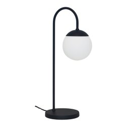 Abajur Luminária Mesa Jabuticaba Curvado Preto Globo Vidro:preto - 2