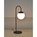 Ver imagem 3 de Abajur Luminária Mesa Jabuticaba Curvado Preto Globo Vidro:preto