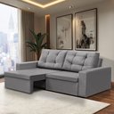 Ver imagem 1 de Sofá Retrátil 2 Lugares 1,80m Leticia Suede Rover & Beato