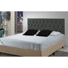 Cabeceira Painel Dubai Deluxe Estofada Casal Cinza - 1,40 metros - 1