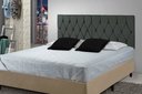 Ver imagem 1 de Cabeceira Painel Dubai Deluxe Estofada Casal Cinza - 1,40 metros