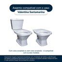 Ver imagem 4 de Tampa de Vaso Sanitário com Amortecedor Valentina Bege Claro para bacia Santamarina
